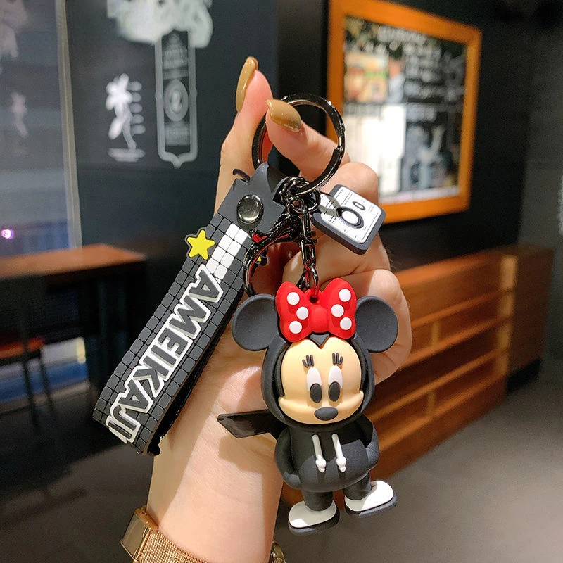 

Mickey Couple Keychain String Car Key Pendant Car Key Chain Car Keychain Lanyard Holder Strap Accessories Interior for Women