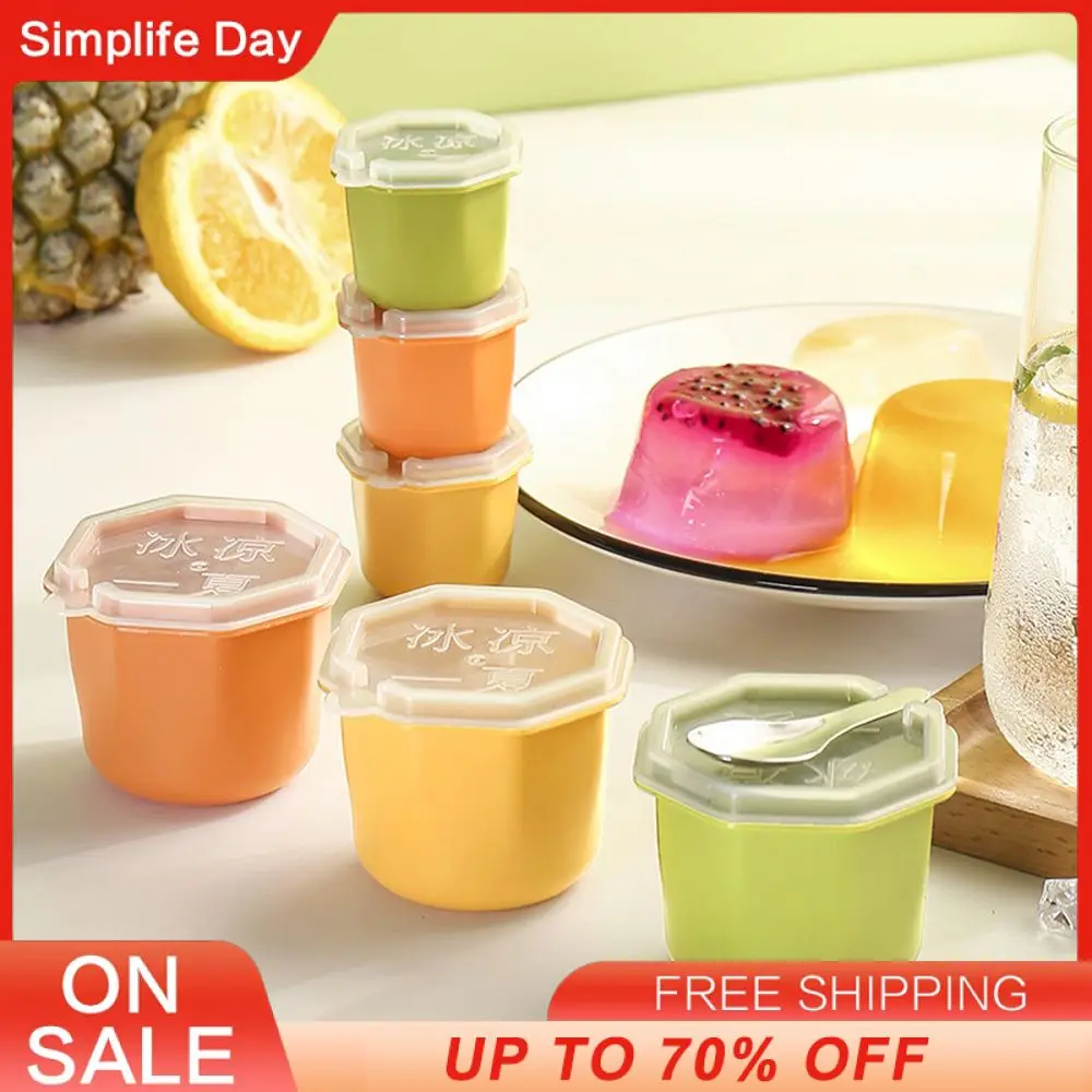 

2PCS Creative Press Ice Mold Home Ice Mold Homemade Ice Ball Polygonal Jelly Box Fruit Jelly Yogurt Ice Cream Tool Ice Cream Tub