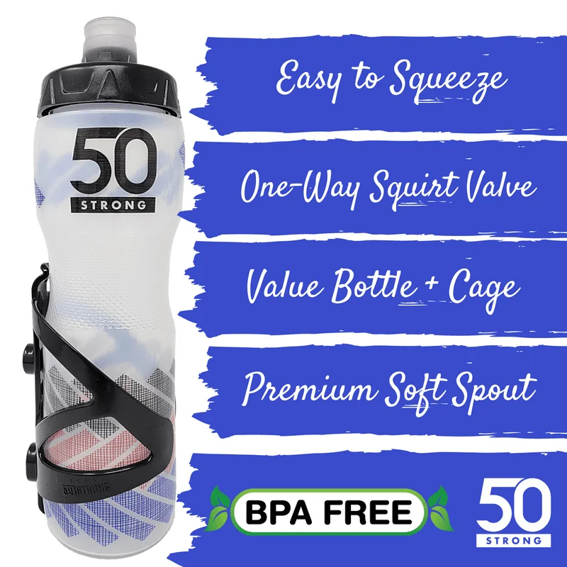 

oz. Off-White Plastic Water Bottle with Bottle Holder Included!