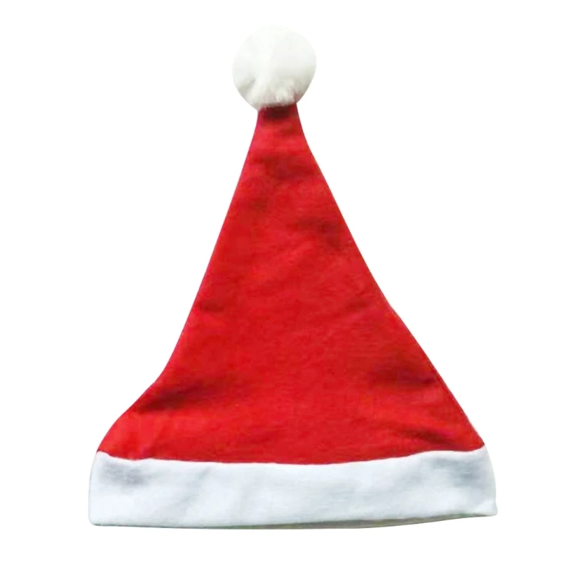 

Soft Christmas Hat Christmas Party Hat Plush Santa Hat Navidads Props New Year Thick Christmas Hat Adults Kids