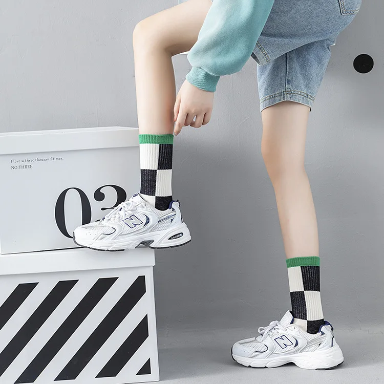 Trendy Couple Socks Female Autumn Winter Socks for Women Korean Japanese INS Irregular Creative Fashion Simple Socks In The Tube