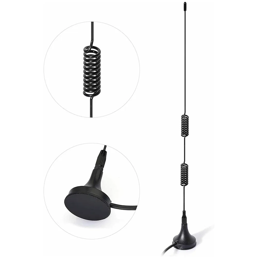 

Dual Frequency VHF UHF 136-174MHz 400-470MHz Amateur Radio Antenna SMA Male Connector 3 Meter RG174 Coaxial Cable