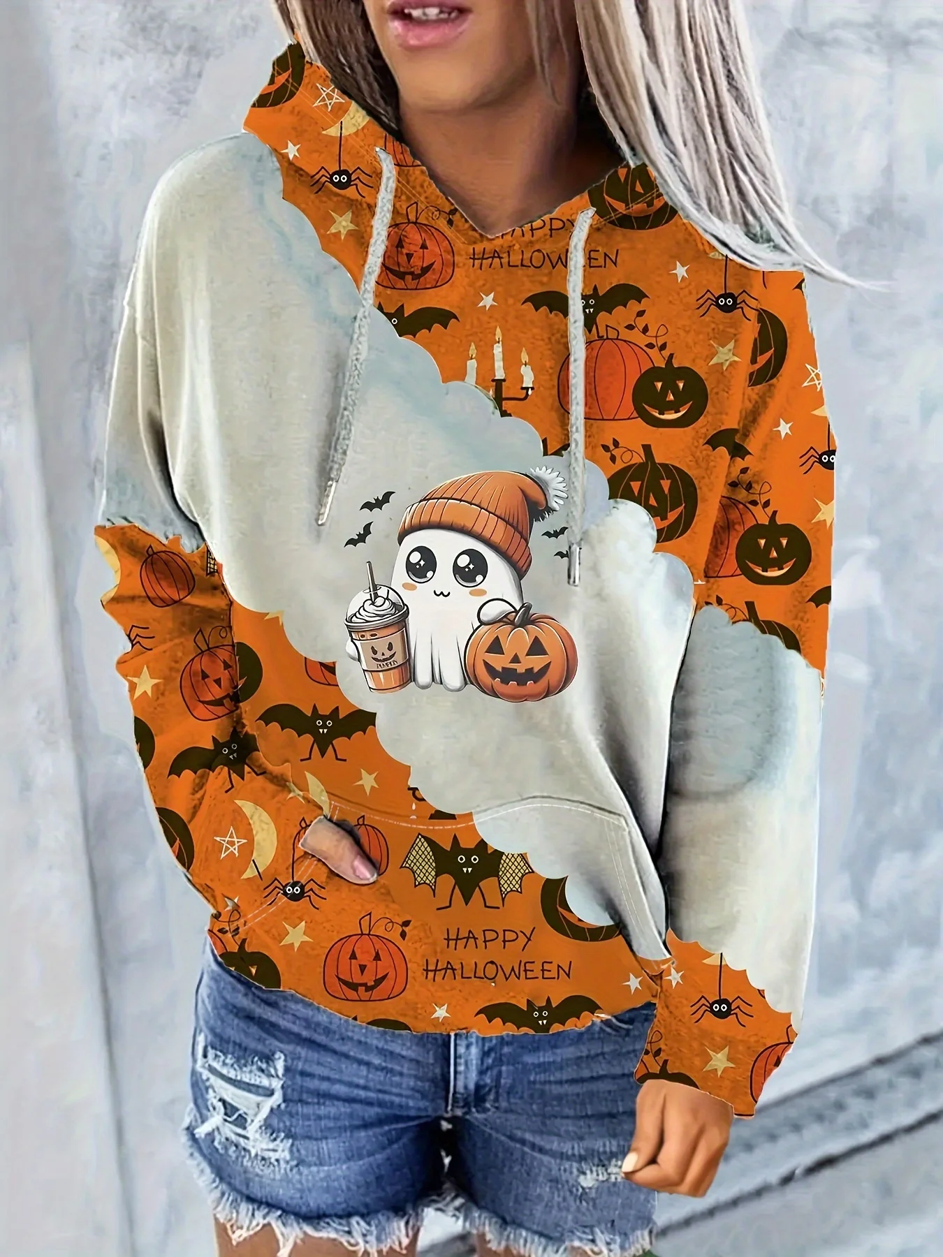 Худи унисекс с принтом паутины