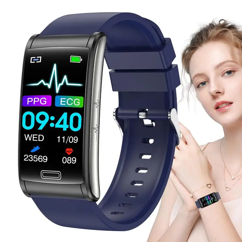 

Non Invasive Blood Glucose Smart Watch Heart Rate BP Body Temperature Monitoring Waterproof Fitness Trackers Bracelet