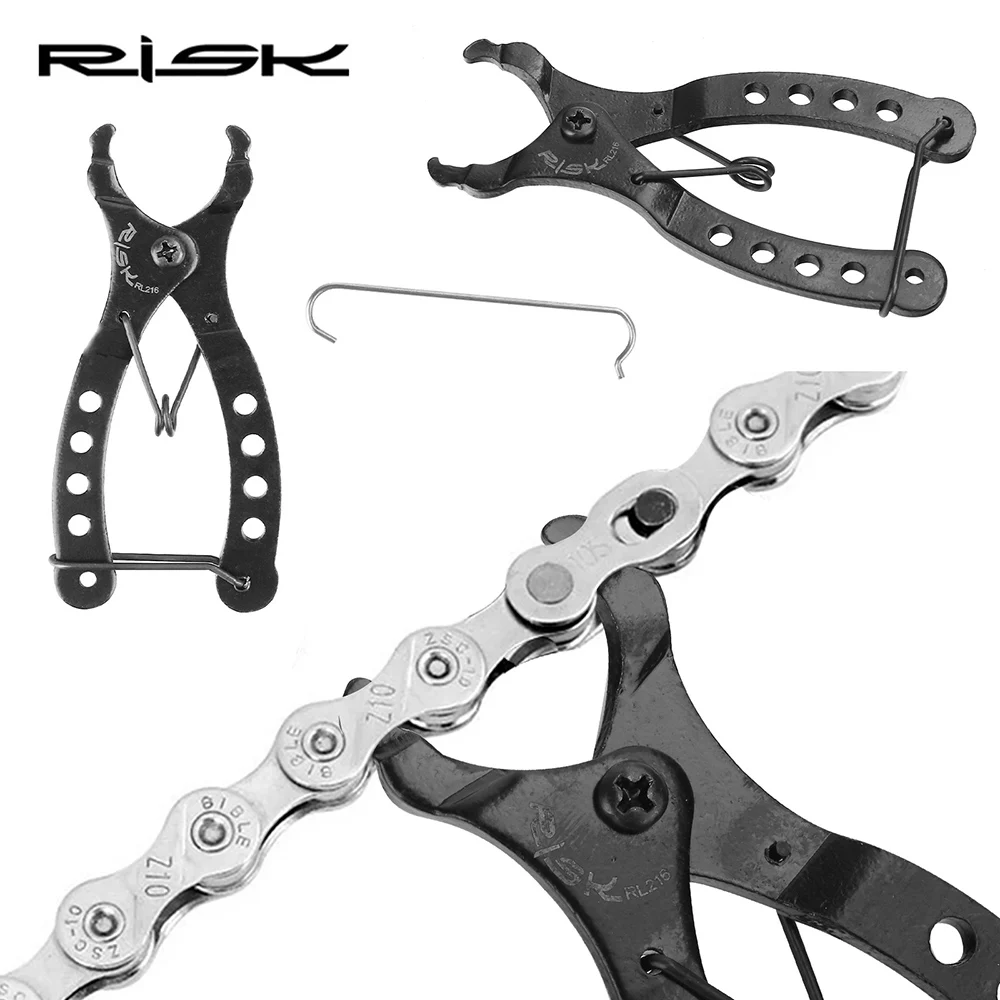 

RISK RL216 Bike Mini Missing Chain Quick Link Tool Bicycle Plier Master Link Remover Connector Opener Lever with Free Chain Hook