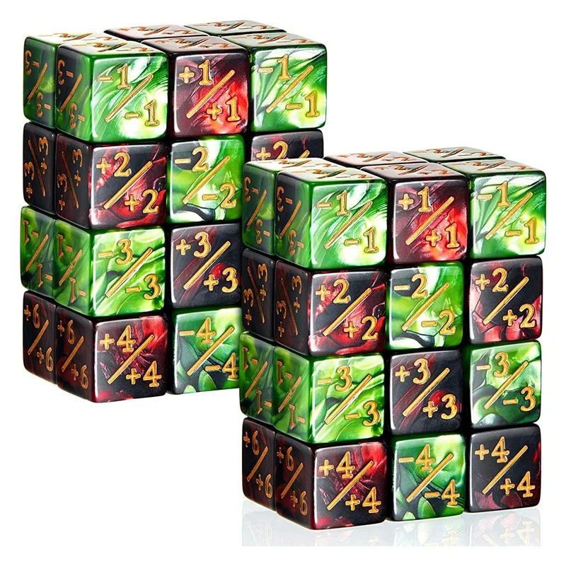 

48 Pieces Counters Token Dice Marble D6 Dice Compatible With MTG,CCG,Card Gaming Accessory