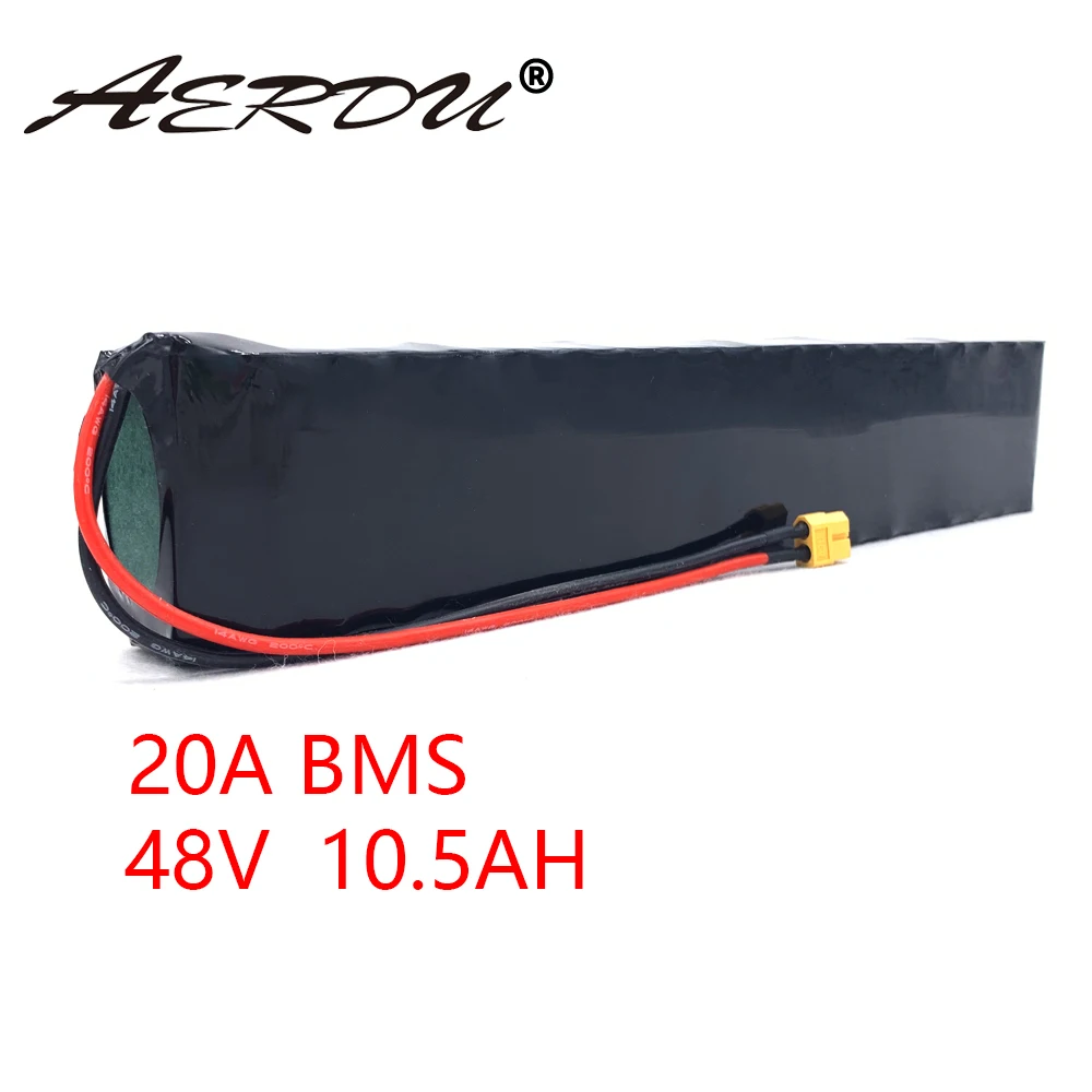 

AERDU 48V 10.5Ah 750Watt 11Ah 13S3P 10Ah Li-ion Rechargeable Battery Pack Built-in 20A Common Port BMS XT60 Scooter Ebike Motor