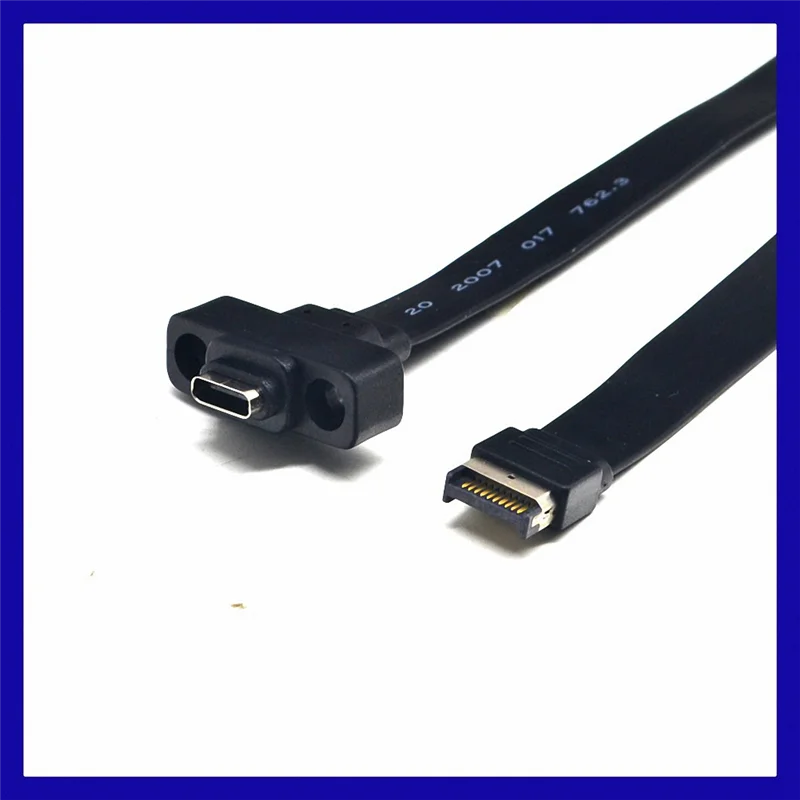 

USB 3,1 Передняя панель Тип E штекер к стандарту USB Type C расширенный кабель компьютерная материнская плата разъем провод шнур линия, 80 см