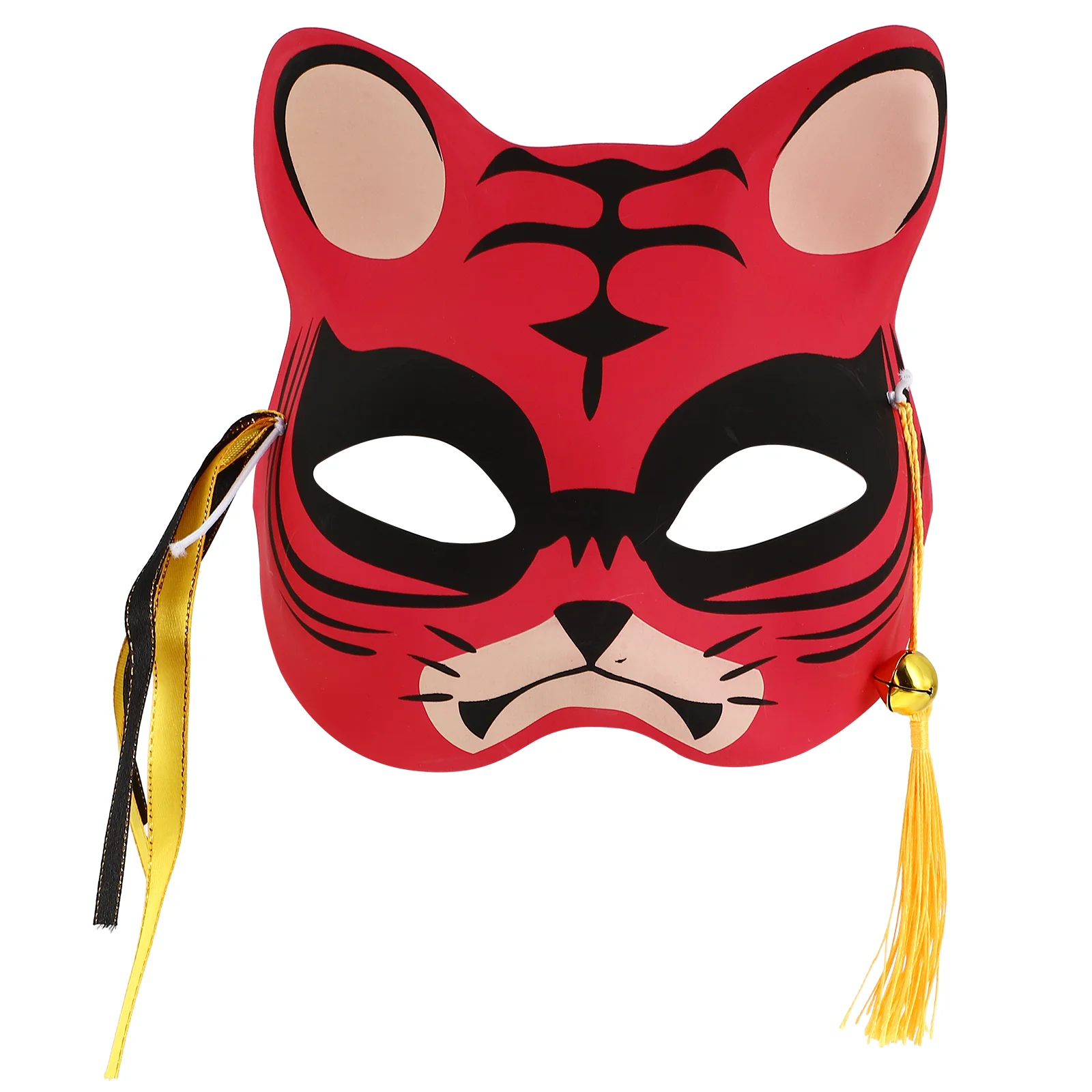

Maskstiger Animal Half Face Party Masquerade Cosplay Kids Costumecat Scary Fox Adultglowing Painted Hand Performance Creepy