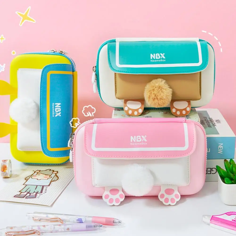 

Pencil Case Large Capacity Small Satchel Stationery Case Strap Pencil Case Capacity 3D Multi-compartment Student Stationery Bag