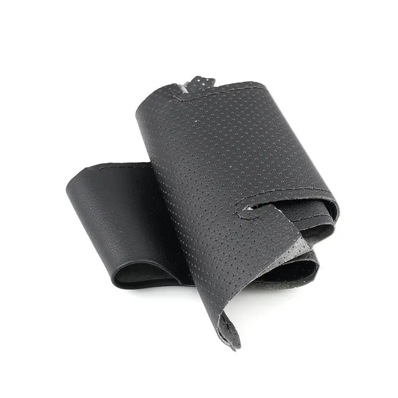 

Плетение на автомобильном руле для Ford Focus 3 2015 2016 2017 2018 Kuga Escape C-MAX Ecosport 2018 2019 перфорированный кожаный чехол