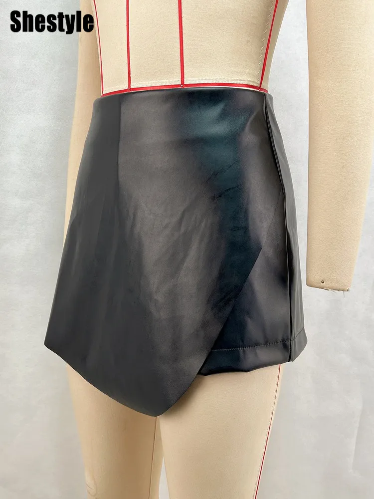 Shestyle женские шорты с высокой талией сексуальные элегантные юбки из