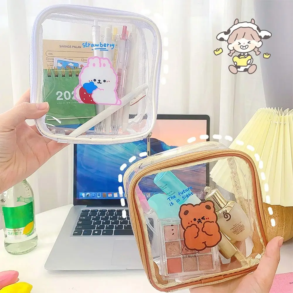 

Large Capacity Portable Waterproof Transparent Cosmetic Bag Sanitary Bag Storage Bag Wash Bag