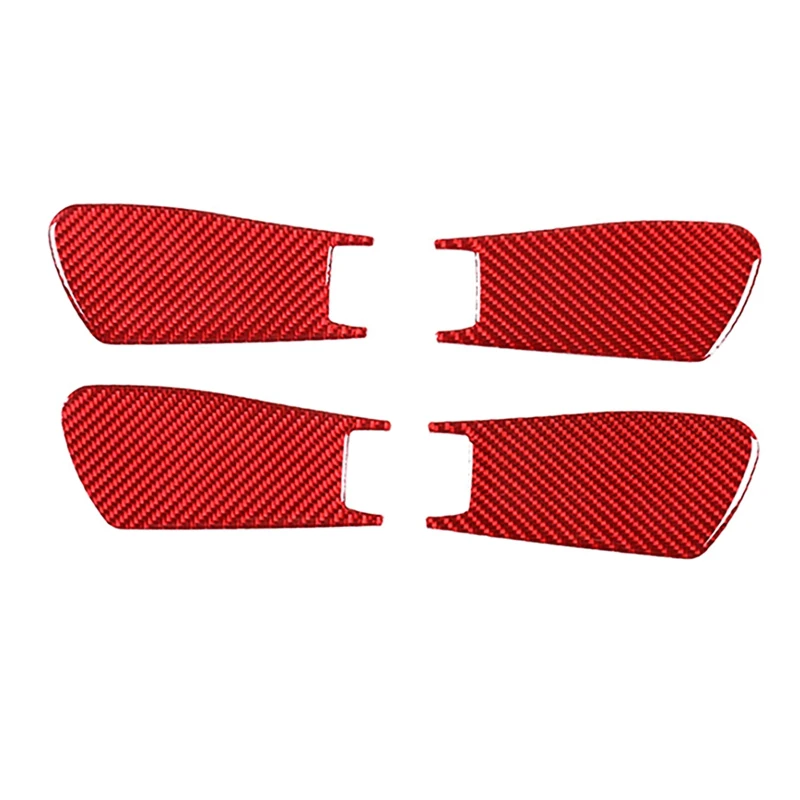 

Car Soft Carbon Fiber Inner Door Bowl Sticker Cover Trim for Honda Civic 2022 Red