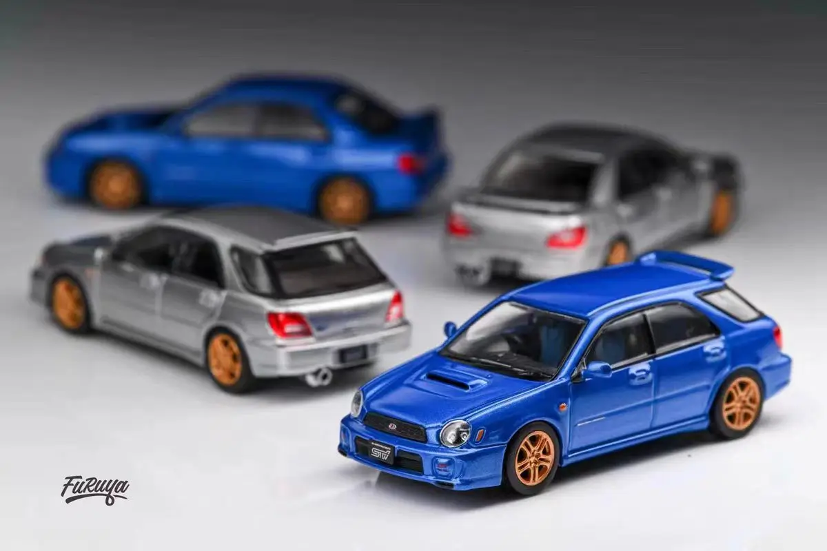 Furuya 1:64 SUBARU Impreza WRX STi Sedan Wagon Bugeye Blobeye GD GG Литая под давлением модель автомобиля