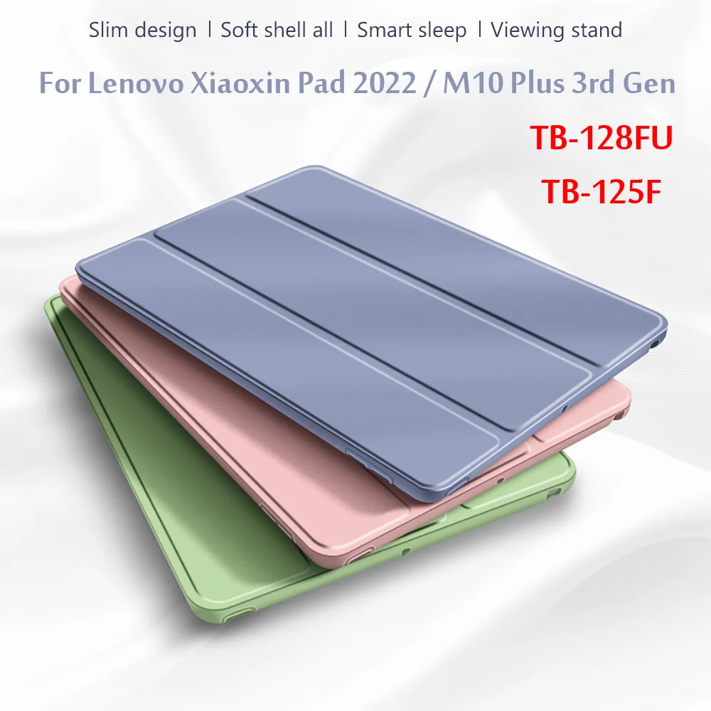 

Magnetic Folding Flip Case For Lenovo Xiaoxin Pad 2022 TB-128FU / M10 Plus 3rd Gen TB-125F 10.6" Smart Cover Skin Stand Shell
