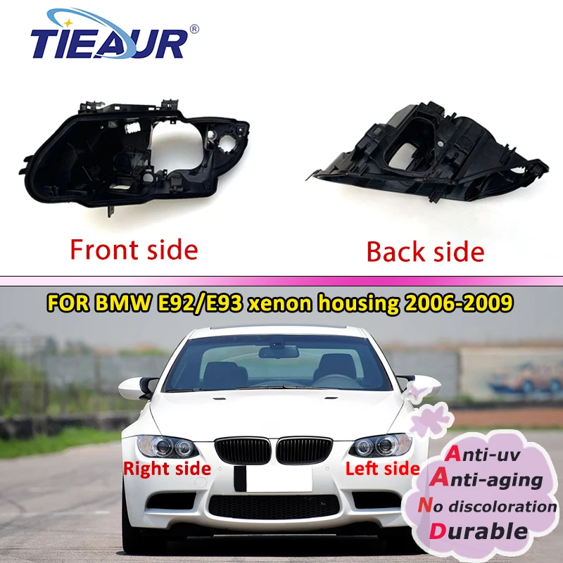 

Headlight Housing Base Plastic Xenon Accessories Headlamp Fit for BMW 3 Series E92 E93 2006 -2009 Lampshade Lens Lamp Back Cover