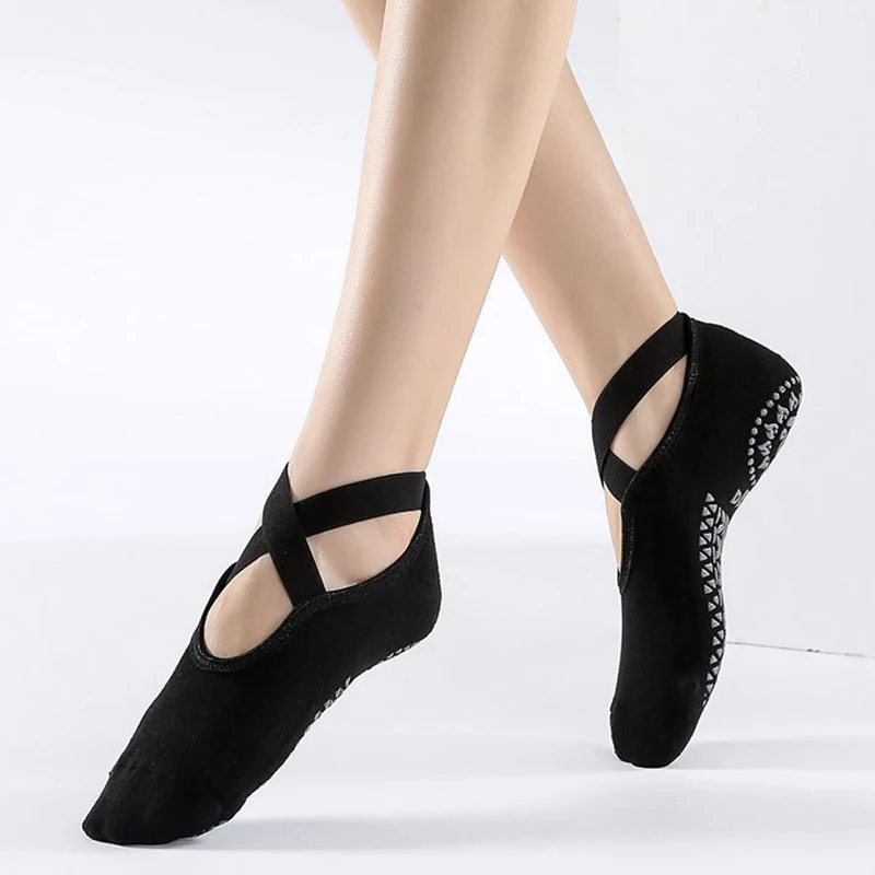 Спортивные Профессиональные носки для йоги хлопковые нескользящие Дышащие