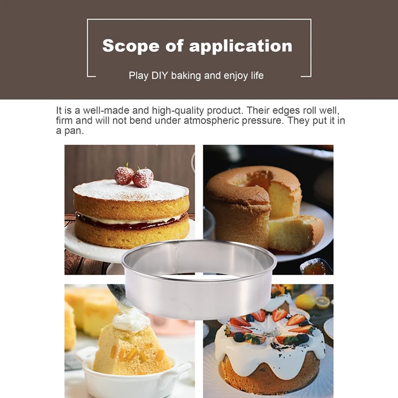 SEWS-12 шт. форма для кольца торта из нержавеющей стали круглый круг печенье мусс