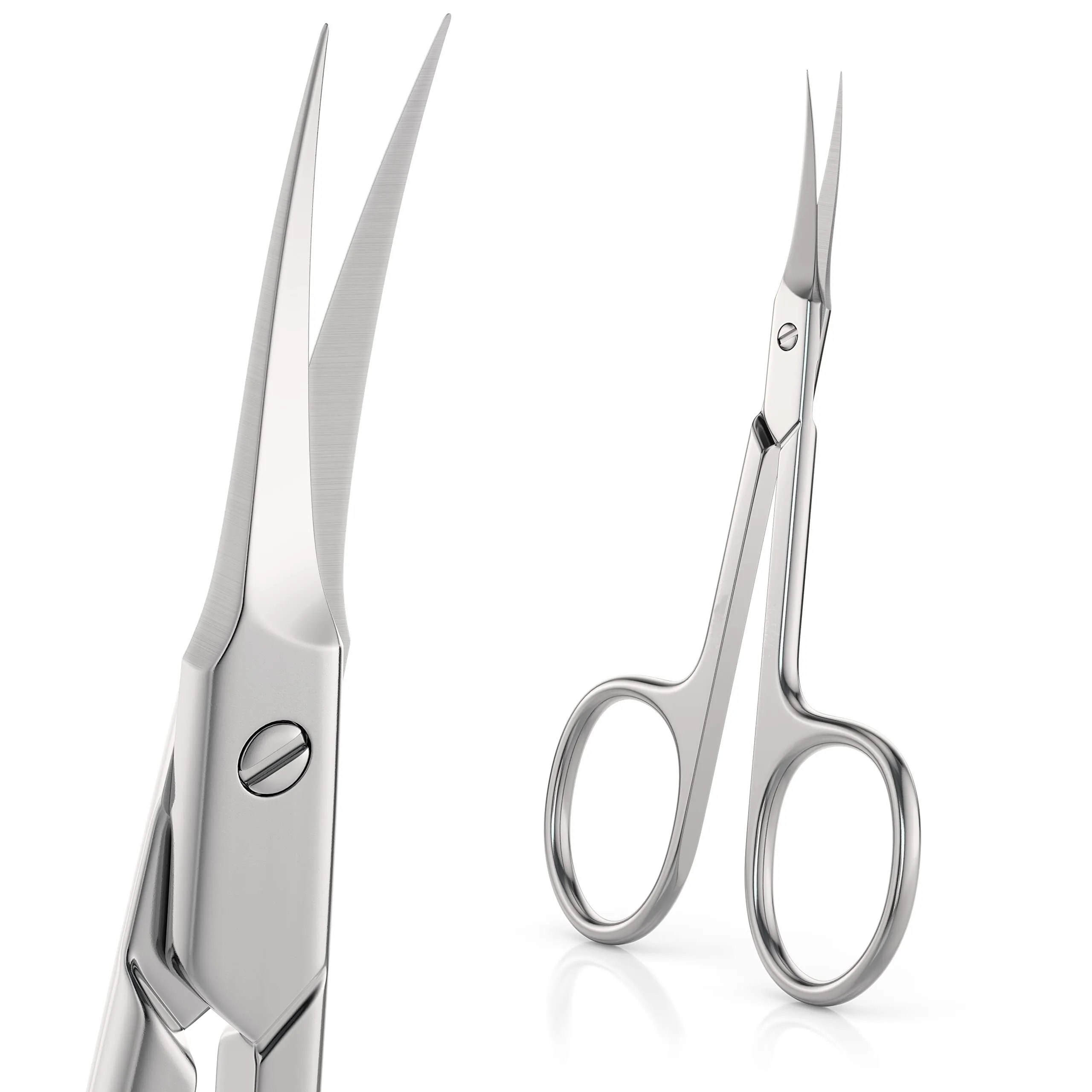 Manicure Scissors Professional Cuticle Cutter Trimmer Curved Tip Nail Pedicure Grooming Stainless Steel Dead Skin Remover