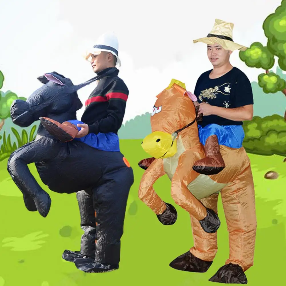 

Horse Costume Exquisite Creative Vibrant Widely Used Soft Elastic Long Lasting Easy To Use Fancy Blow Up Costume Party Supplies