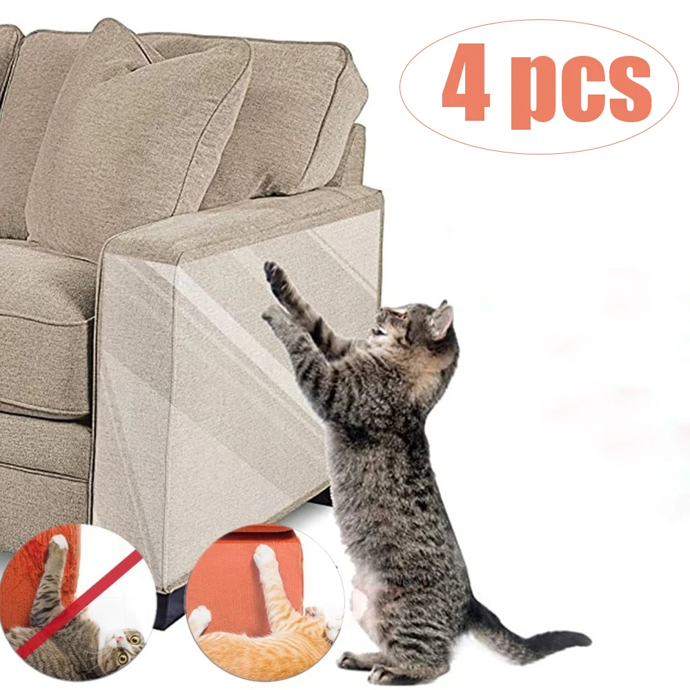 

4 Stuks Pet Goederen Voor Katten Meubels Krabpaal Sofa Schraper Speelgoed Levert Schrapers Accessoires Anti-Kras Kat Producten