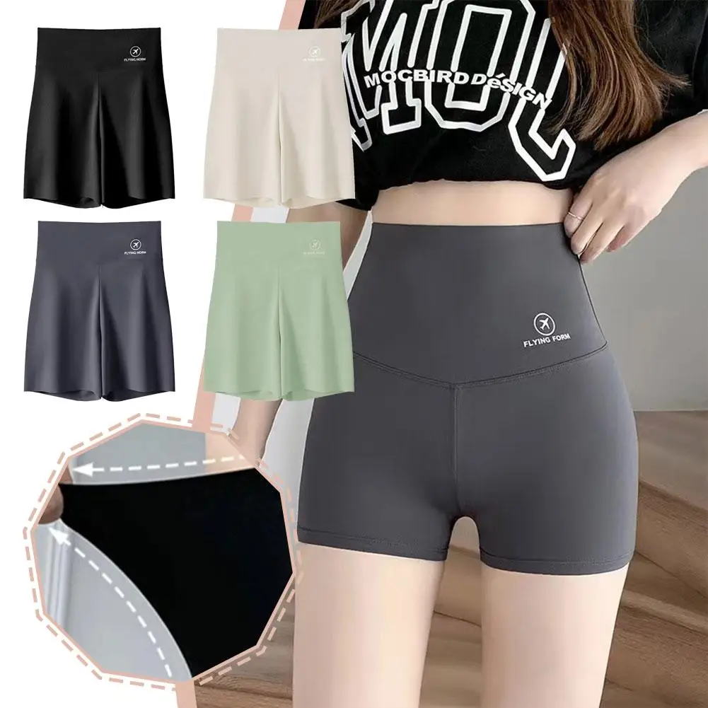 

2023 Summer Sports Yoga Shorts Women Letter Embroidery Elastic Women Waist Casual High Biker Shorts Female Underwear Street M7M0