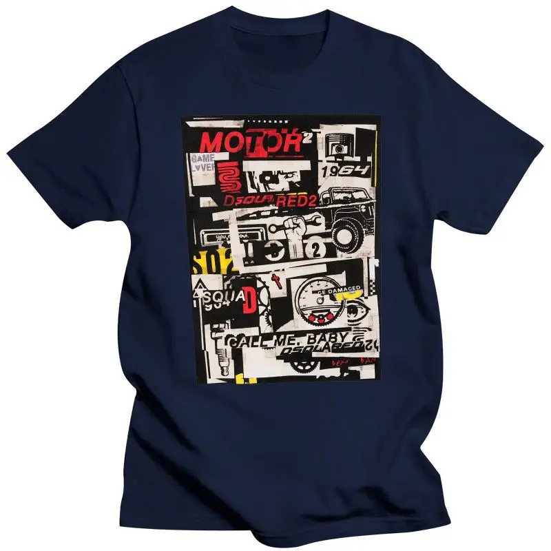 

New Desquared2 Graphic Motor Print Cool Short Sleeve Loose T Shirt For Men Women