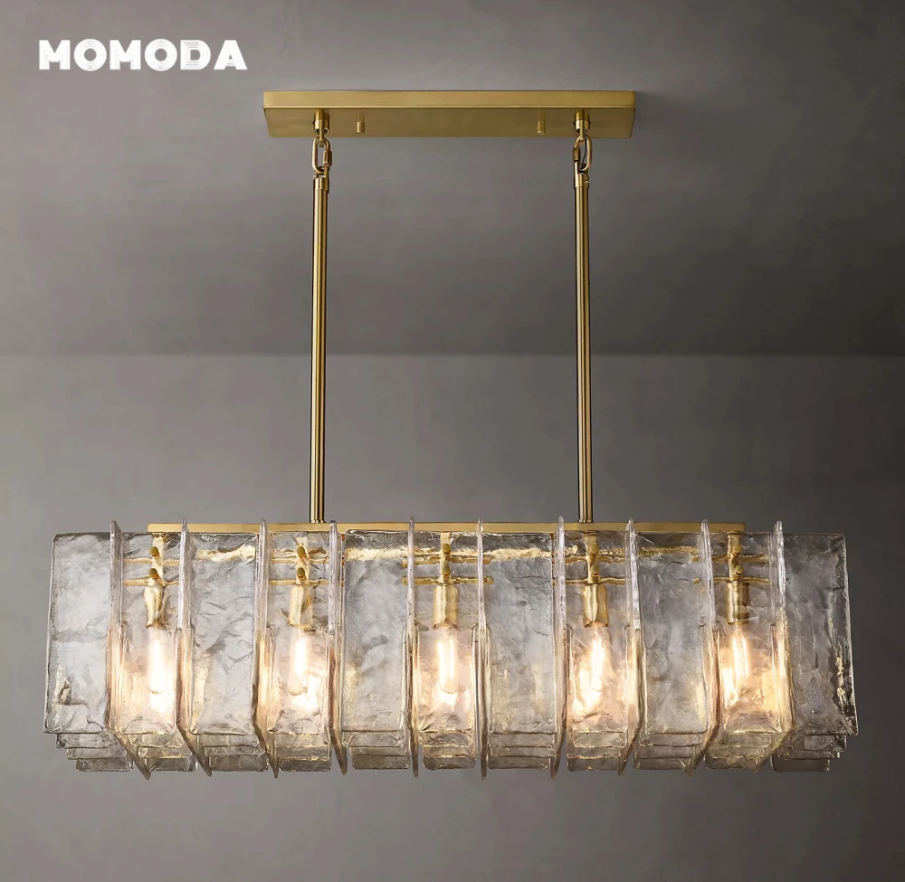 Современные СВЕТОДИОДНЫЕ квадратные люстры в решетку стиле ретро латунные