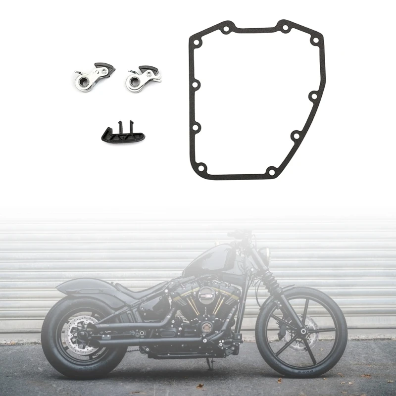 

Motorcycle Engine Cam Chain Guide Cover Gasket & Outer/Inner Chain Tensioner For 1999-2006 Twin Cam Models