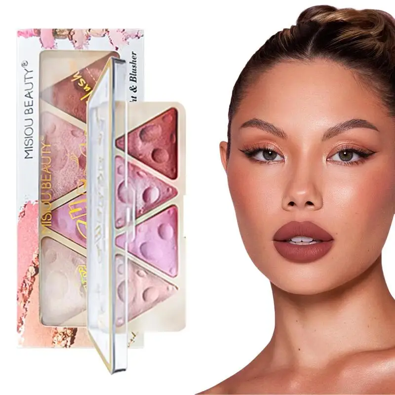 

Highlighter Palette 4 Colors Waterproof Face Highlighter Makeup Palette Blushes Powder Natural Glow Facial Highlighters Bright