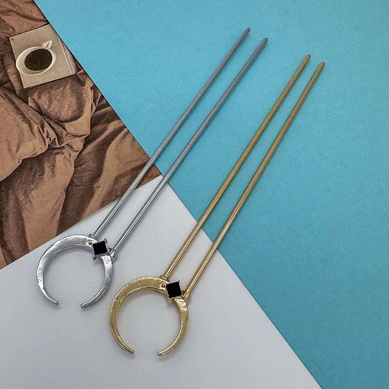 2023 модные U-образные палочки для волос в форме Луны женщин винтажные элегантные