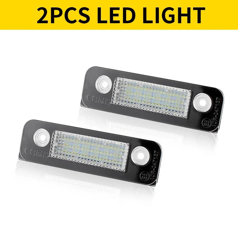 

2 шт. светодиодные лампы номерного знака, освещение номерного знака Canbus для Ford Fiesta MK5 01-10 Fusion 02-12 Mondeo 96-2000, автомобильные аксессуары