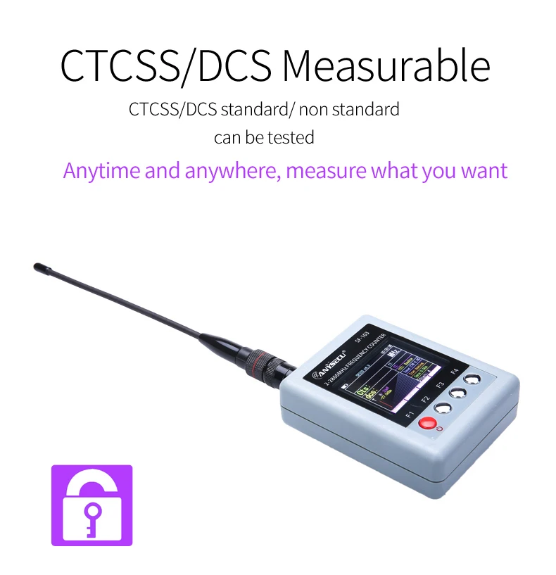 Tanie SF-103 2MHz-2800MHz Przenośny Miernik Częstotliwości SF103 DMR Częstotliwość Cyfrowa Miernik Szeroki Zakres Częstotliwości
