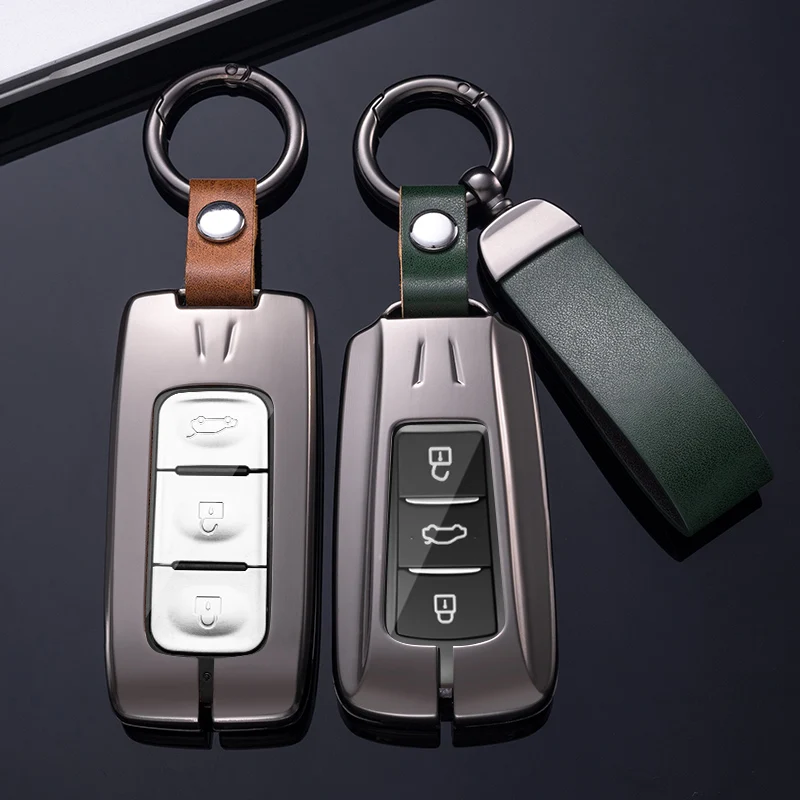 

Zinc Alloy Car Key Case Cover Shell Holder Accessories for Dongfeng Fengon Ix5 Glory Ix7 Sf5 Scenery 580 F507 Keyring Protector