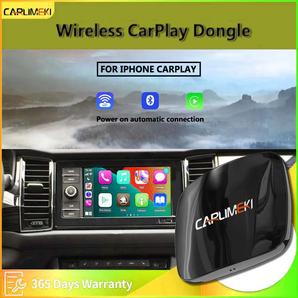 CARLIMEKI  Apple Carplay Wireless Dongle And Play Adapter for Audi Mazda Porsche Volkswagen Volvo Citroen Nissan Mercedes Box