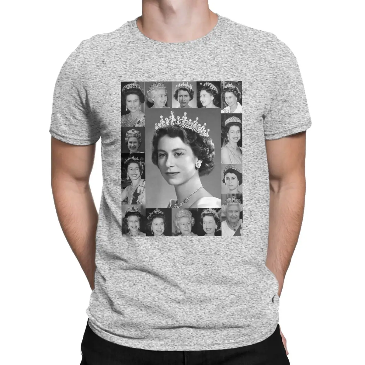 

Queen Elizabeth Commemorative T-Shirt Men's and Women's 3D Elizabeth Short Sleeve Top Oversized British Royal Family T Shirt Hot