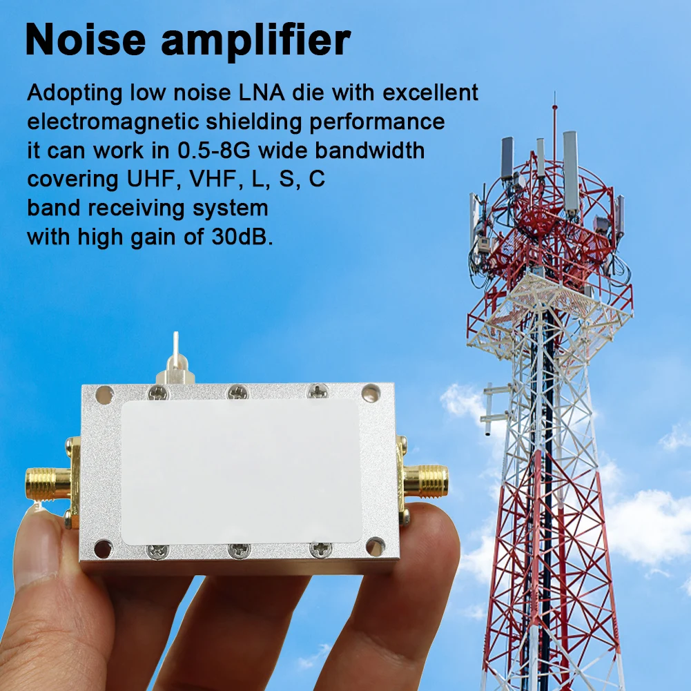Широкополосный радиочастотный усилитель мощности 0 01-4 ГГц малошумящий для HF FM UHF
