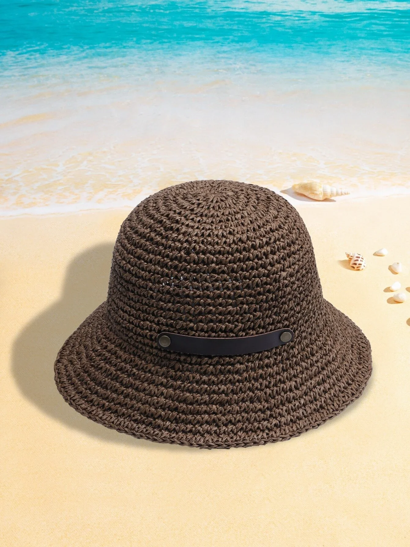 

Hats gorras sombreros capshat Studded Decor Straw Hat beach