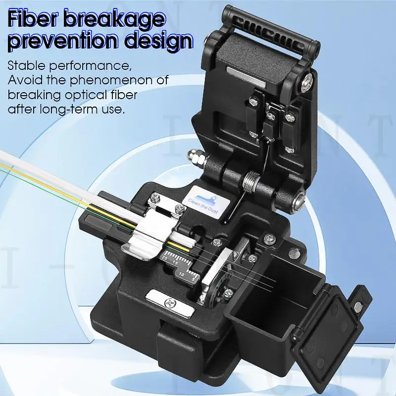 2021 new AUA-X0 High-precision fiber cleaver with waste fiber box, fiber optic cable cutter, fiber fusion splicer cutter