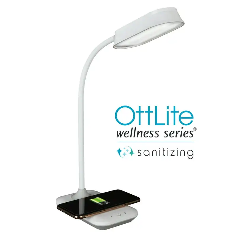 

Premium White LED Sanitizing Desk Lamp with Wireless Charging Desk organizer Storage organizer Storage box Jewelry box Home Dra