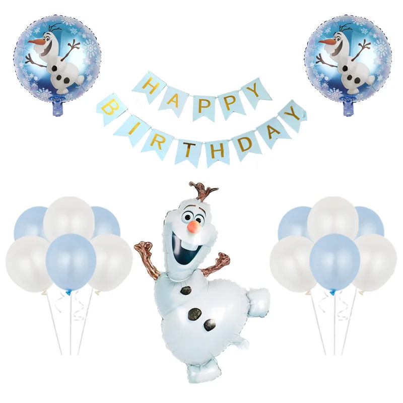 

1set Foil Balloon Olaf Cartoon Elsa Anna Snow Queen Princess Balloons Air Inflatable Globo Baby Shower Birthday Party Decoration