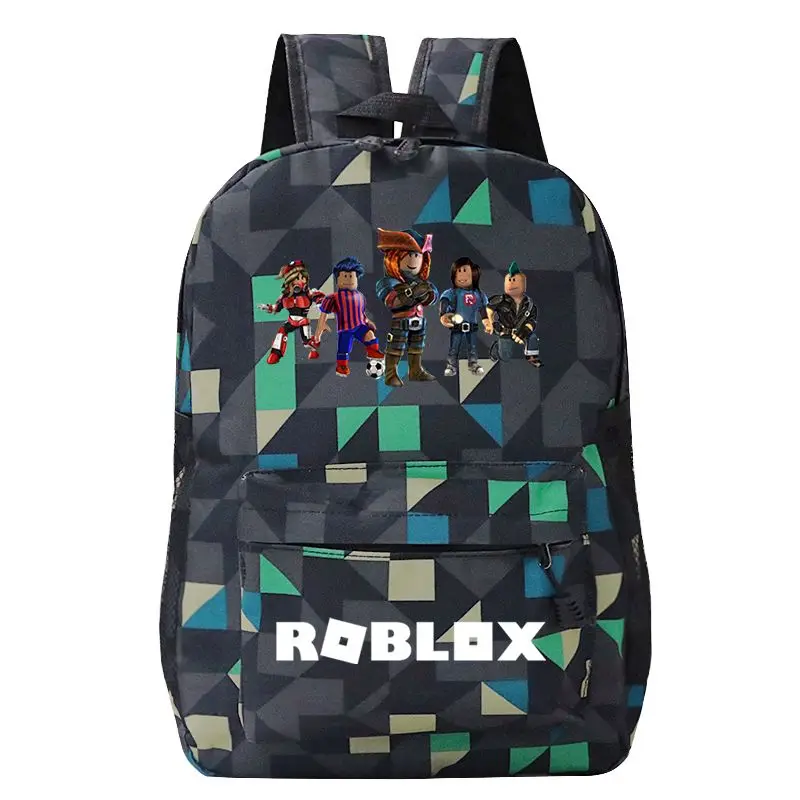 Фото Новая креативная личность Roblox, большая вместительная портативная сумка для компьютера для мальчиков и девочек, портативный студенческий рюкзак с героями мультфильмов аниме №5