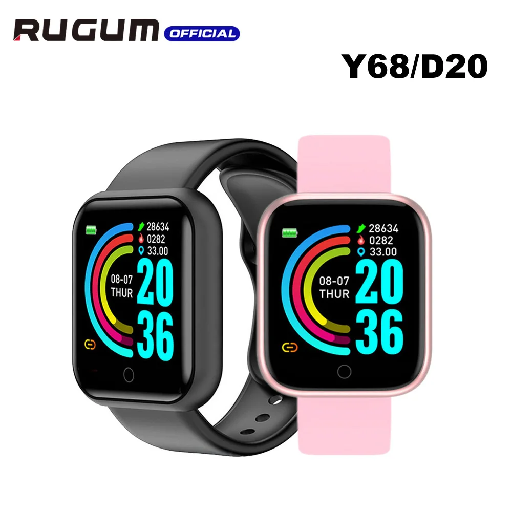 

Y68 Smart Watch D20 Fitness Tracker Blood Pressure Smartwatch Heart Rate Monitor Bluetooth watches for IOS Android Free Shipping