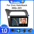 Автомагнитола Srnubi на Android 10 для Honda Civic Hatchback 2005-2011, мультимедийный видеоплеер, навигация GPS, 2 Din, аудио, DVD