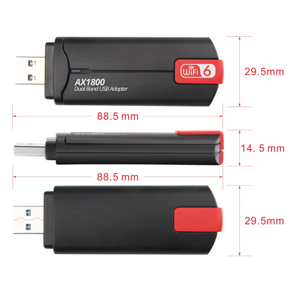 1800 Мбит/с Wi-Fi адаптер USB 802.11AX 2 4G/5 ГГц 3.0 беспроводная антенна сетевая карта