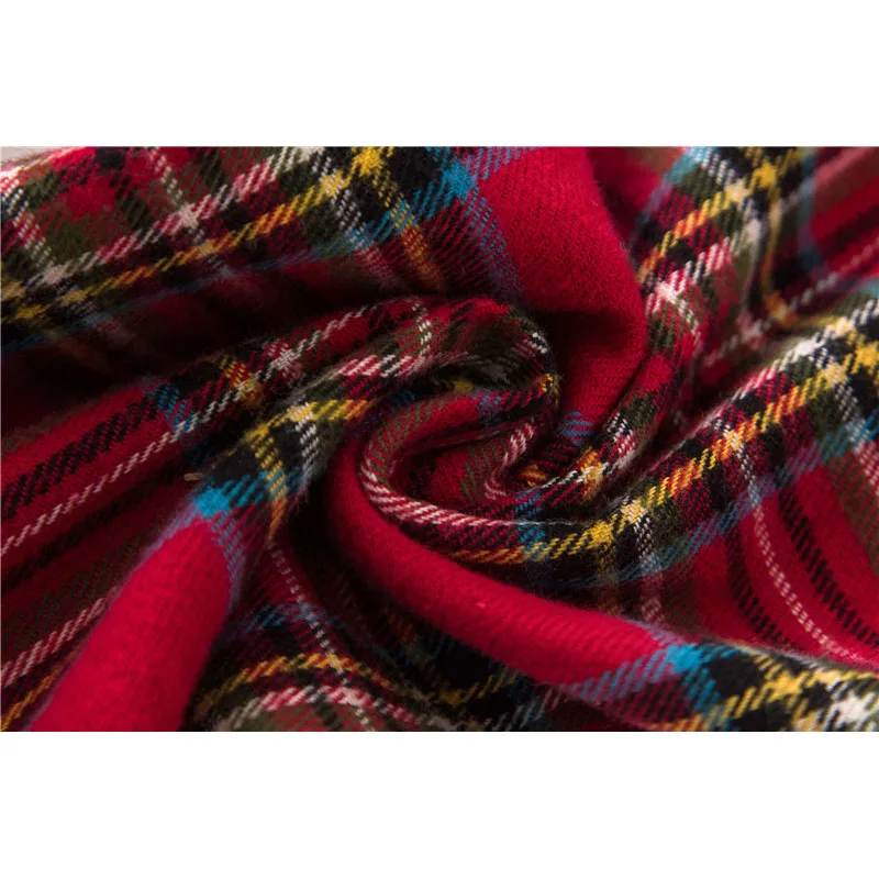 Women 100% Cotton Brushed Sleeping Trousers Red Plaid Pajama Pants Soft and Warm Female Nightwear Ladies Homewear Loungewear