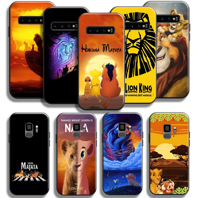 

Cartoon The Lion King Simba Phone Case For Samsung Galaxy S10 5G S9 S8 Plus S10 Lite S10E Carcasa Soft Black Funda Back