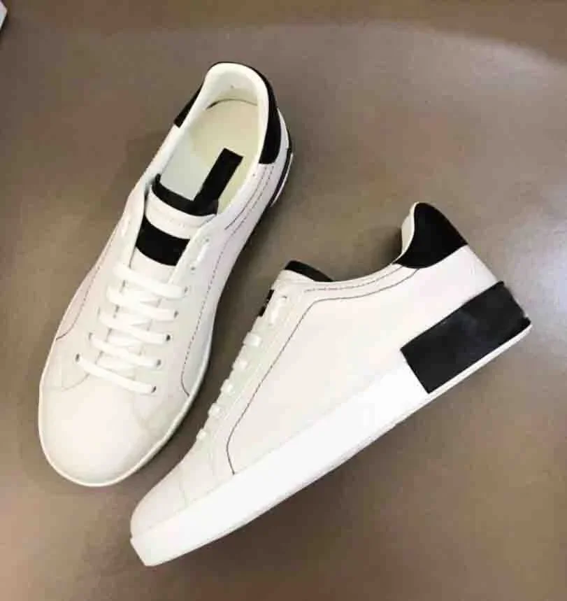 

Casual shoes White Leather Calfskin Nappa Portofino Sneakers Shoe Luxury Brands Comfort Trainers Men's Walking EU38-45 BOX
