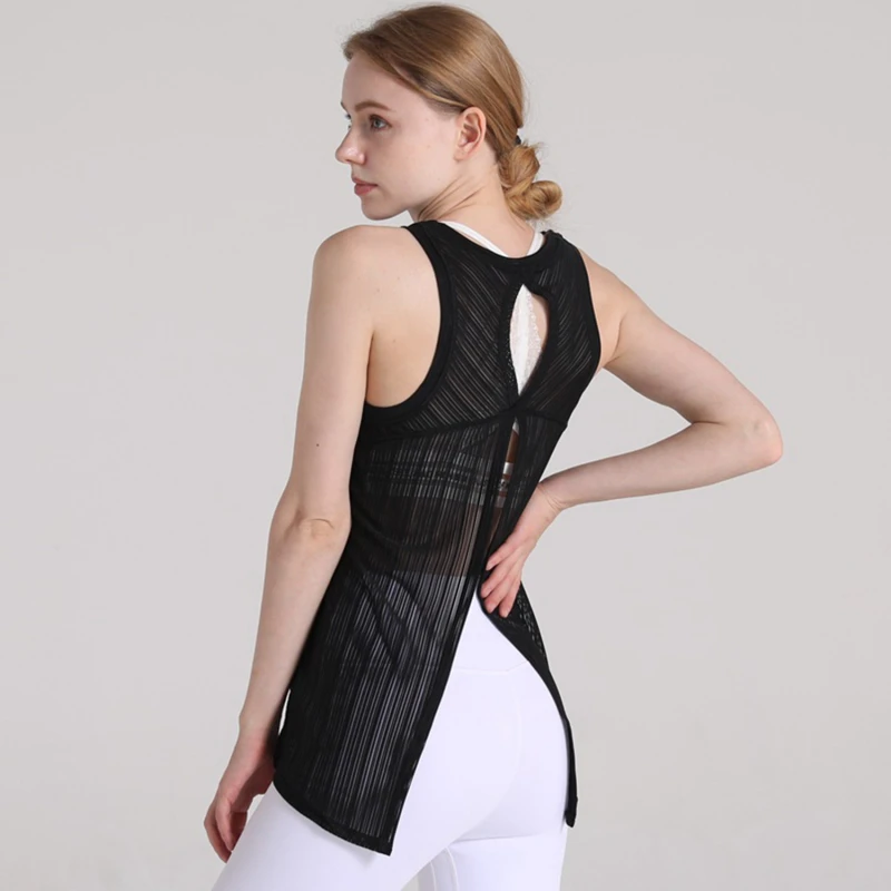

Yoga Shirt Women Gym Shirt Quick Dry Sports Shirts Cross Back Gym Top Women's Fitness Shirt Sleeveless Sports Top Yoga Vest